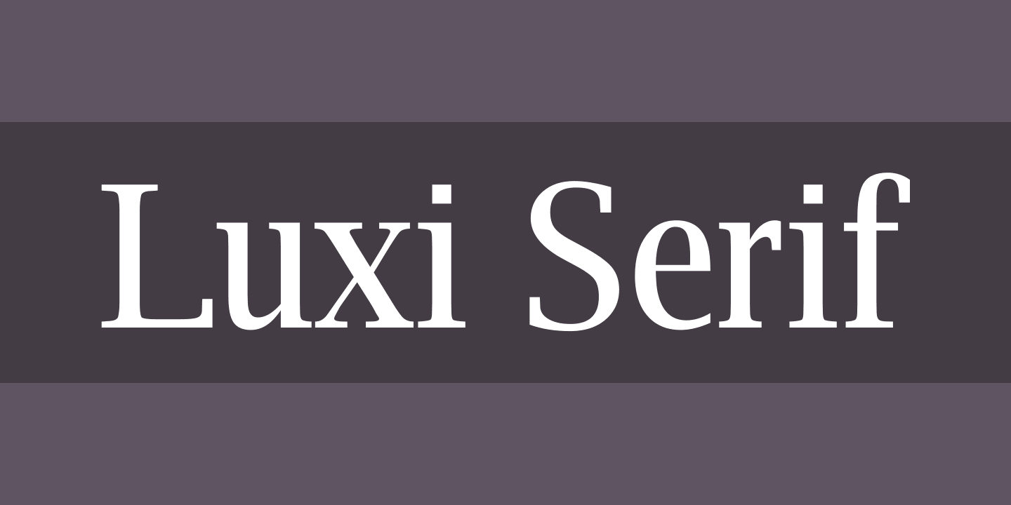 Beispiel einer Luxi Serif-Schriftart #1